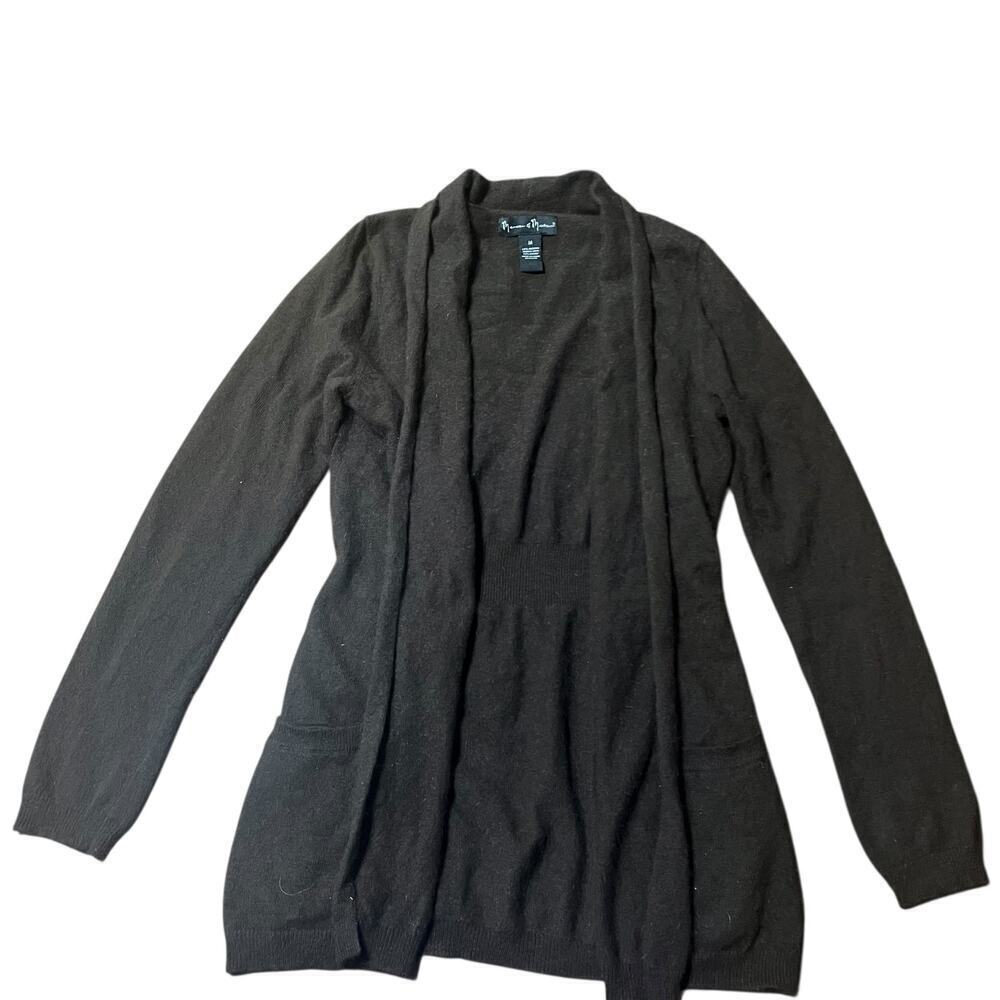 Mercer & Madison Cozy Brown Angora Rabbit Blend Open Cardigan Size Medium